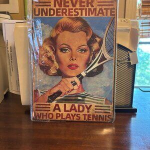 Vintage Metal Tin Sign. New in Plastic.